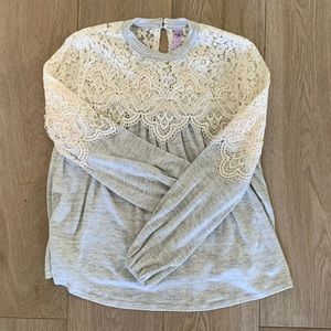 Lace detail sweater